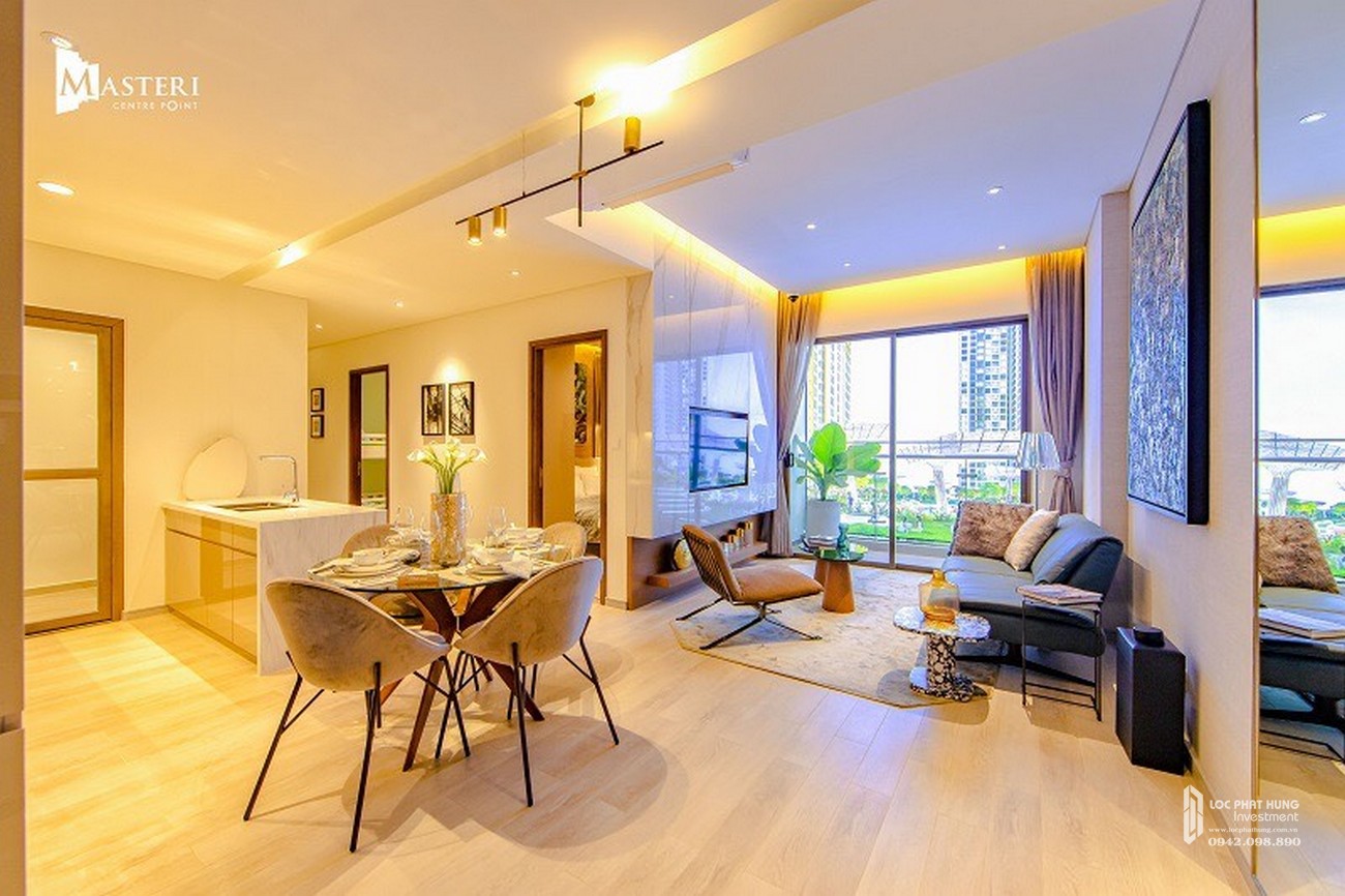 Nhà mẫu phòng khách dự án căn hộ chung cư Masteri Centre Point Quận 9 Đường Nguyễn Xiển chủ đầu tư Masterise Homes